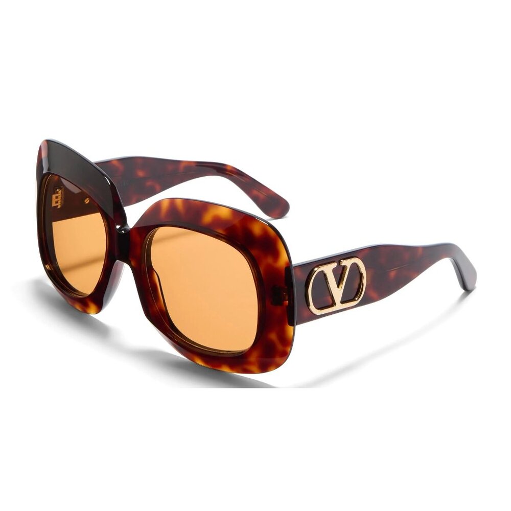NEW VALENTINO SUNGLASSES HAVANA/ORANGE WOMEN EYEWEAR VALENTINO VLS-180C